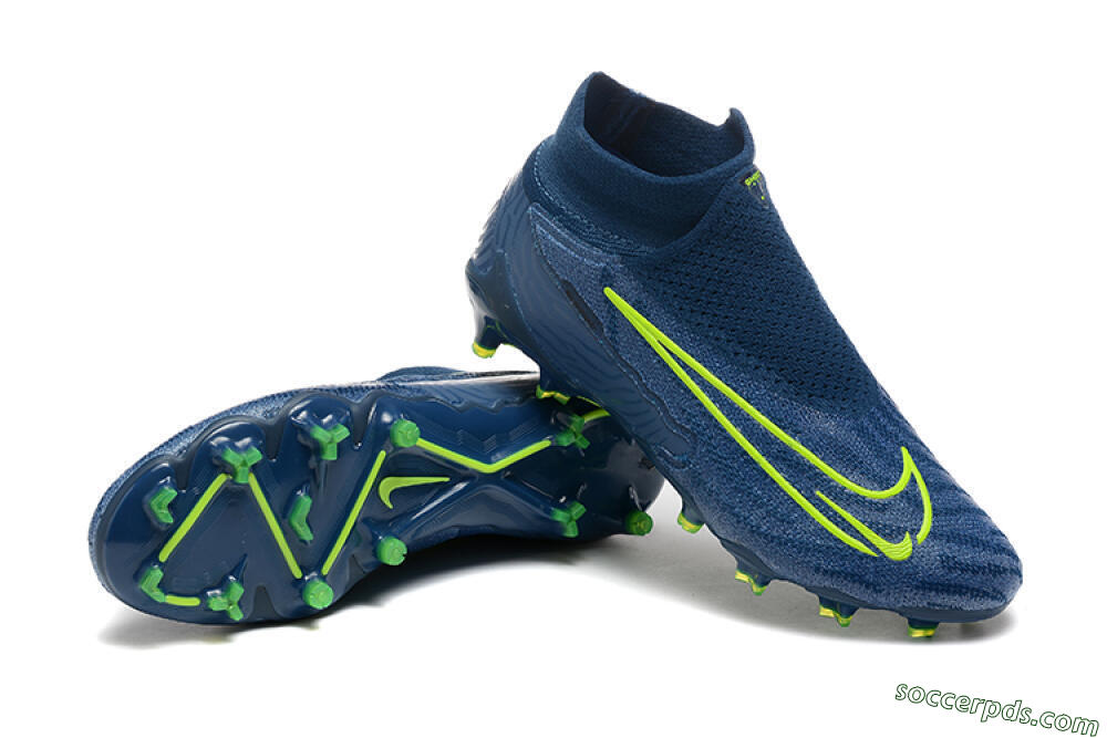 Nike Phantom GX Elite FG High-Tops Football Boots - Blue/Yellow 4