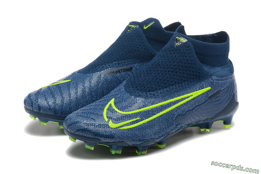 Nike Phantom GX Elite FG High-Tops Football Boots - Blue/Yellow 5