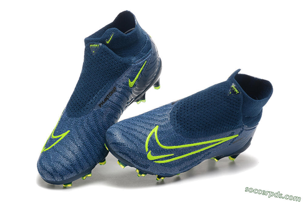Nike Phantom GX Elite FG High-Tops Football Boots - Blue/Yellow 6
