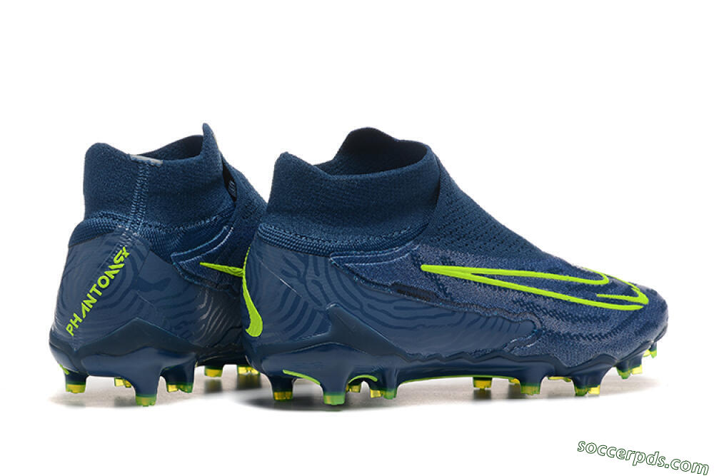 Nike Phantom GX Elite FG High-Tops Football Boots - Blue/Yellow 9