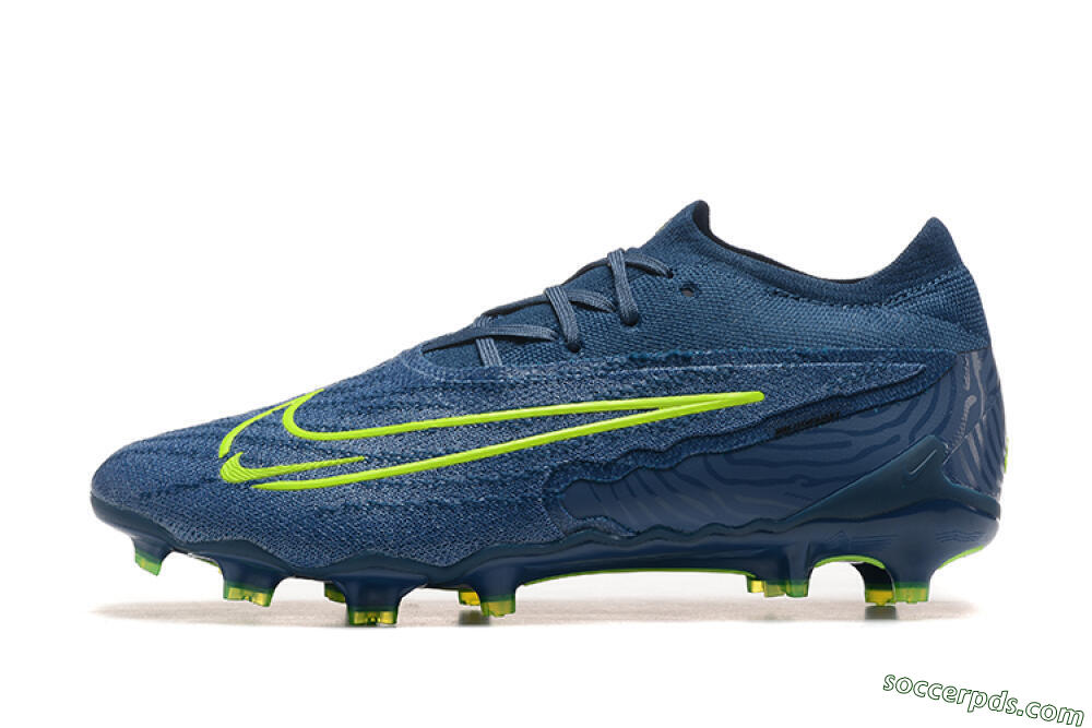 Nike Phantom GX Elite FG Low-Tops Football Boots - Blue/Yellow 2