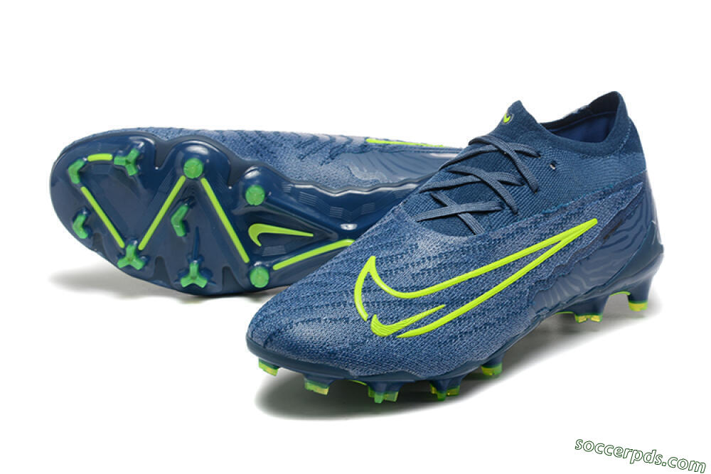 Nike Phantom GX Elite FG Low-Tops Football Boots - Blue/Yellow 3