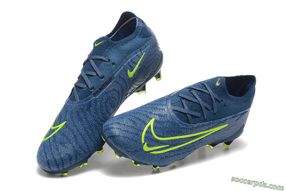 Nike Phantom GX Elite FG Low-Tops Football Boots - Blue/Yellow 6