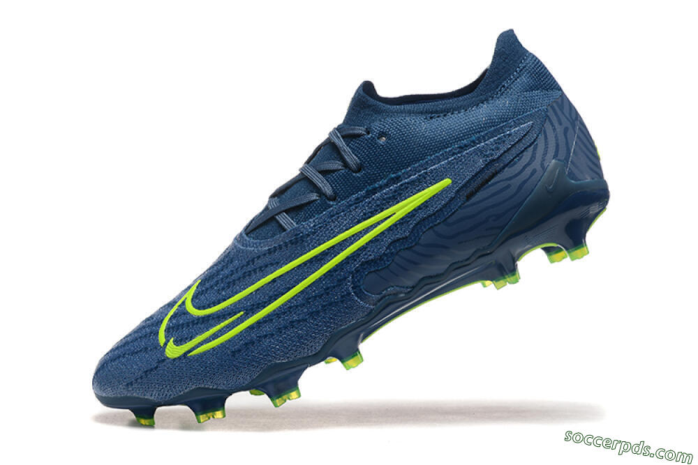 Nike Phantom GX Elite FG Low-Tops Football Boots - Blue/Yellow 8