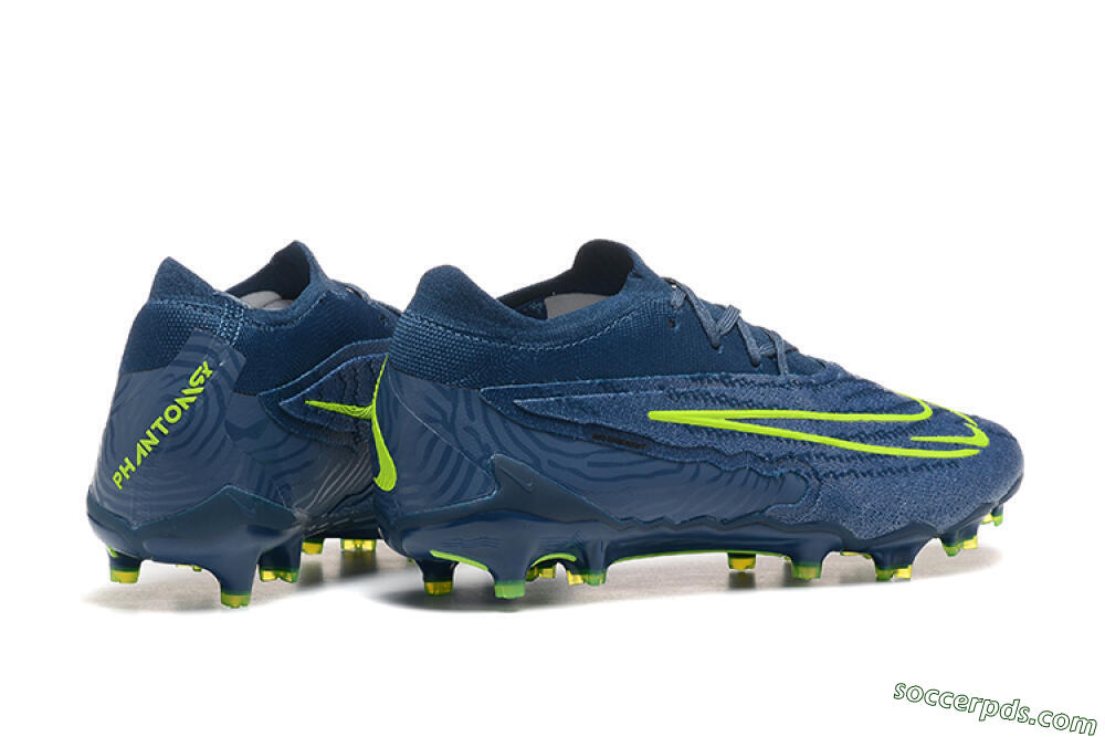 Nike Phantom GX Elite FG Low-Tops Football Boots - Blue/Yellow 9