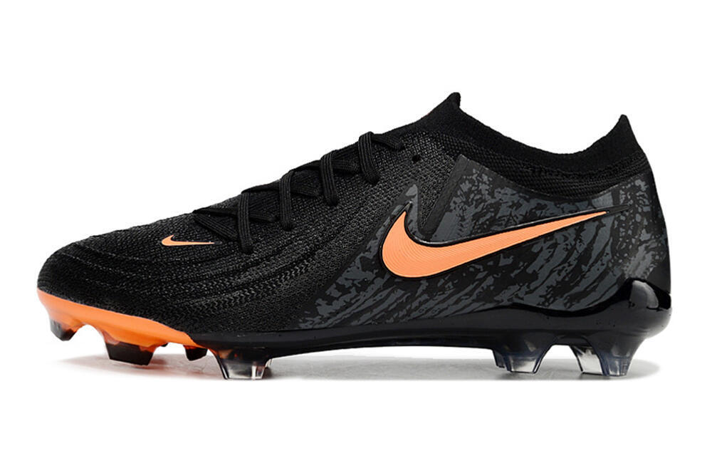 Nike Phantom Luna Elite FG Low-Tops Football Boots - Black/Orange/Grey 2