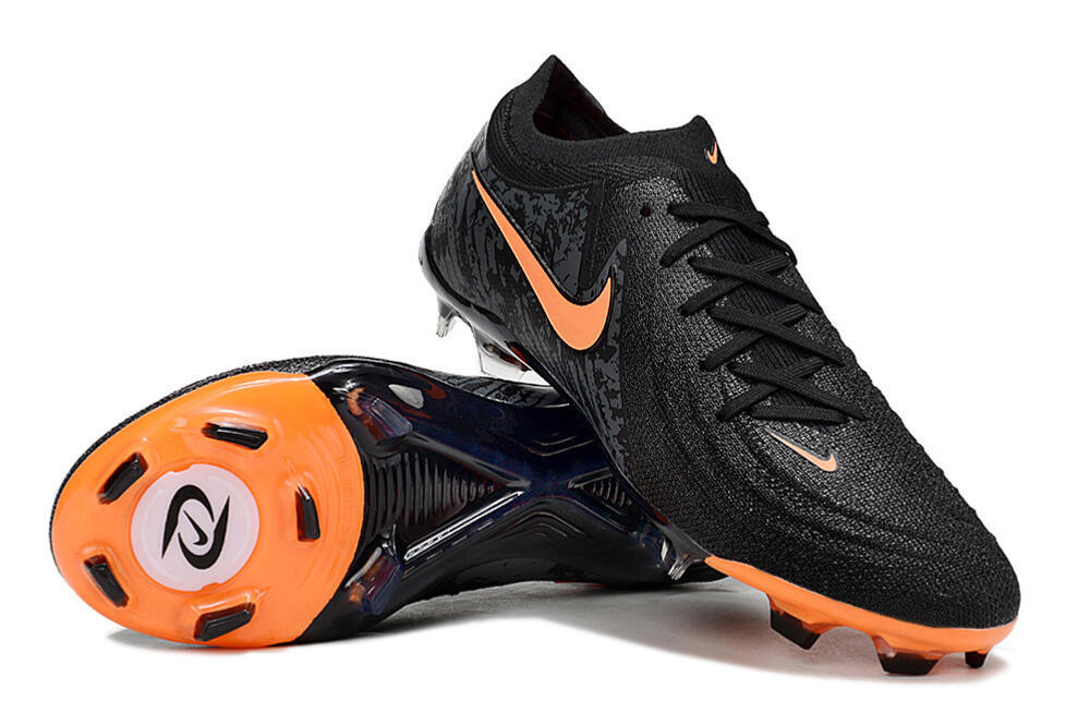 Nike Phantom Luna Elite FG Low-Tops Football Boots - Black/Orange/Grey 3