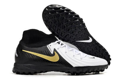 Nike Phantom Luna 2 Elite TF High-Tops Football Shoes - White/Black/Gold