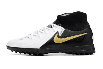 Nike Phantom Luna 2 Elite TF High-Tops Football Shoes - White/Black/Gold