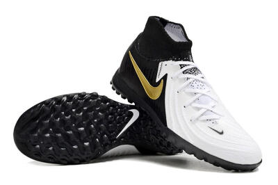 Nike Phantom Luna 2 Elite TF High-Tops Football Shoes - White/Black/Gold