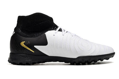 Nike Phantom Luna 2 Elite TF High-Tops Football Shoes - White/Black/Gold