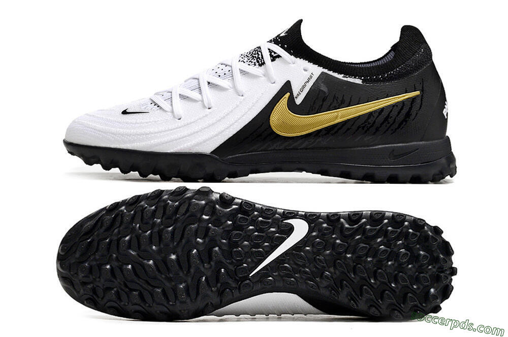 Nike Phantom Luna Elite TF Low-Tops Football Shoes - White/Black/Gold 0