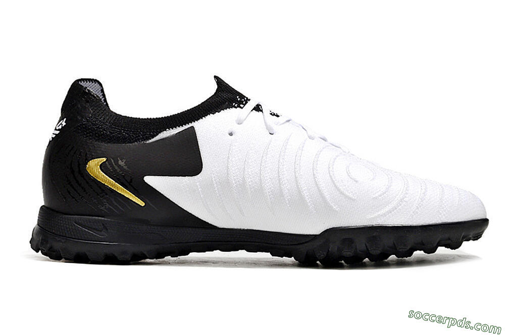 Nike Phantom Luna Elite TF Low-Tops Football Shoes - White/Black/Gold 7