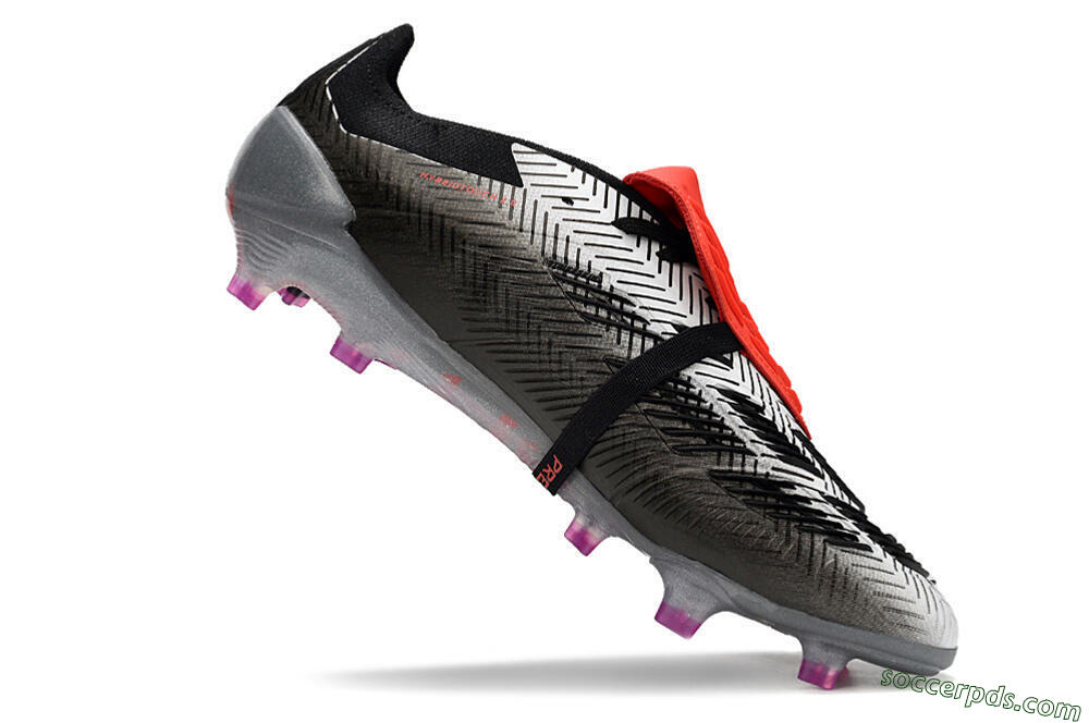 Adidas Predator Elite Foldover Tongue FG Low-Tops Football Boots - Black/White/Red 4