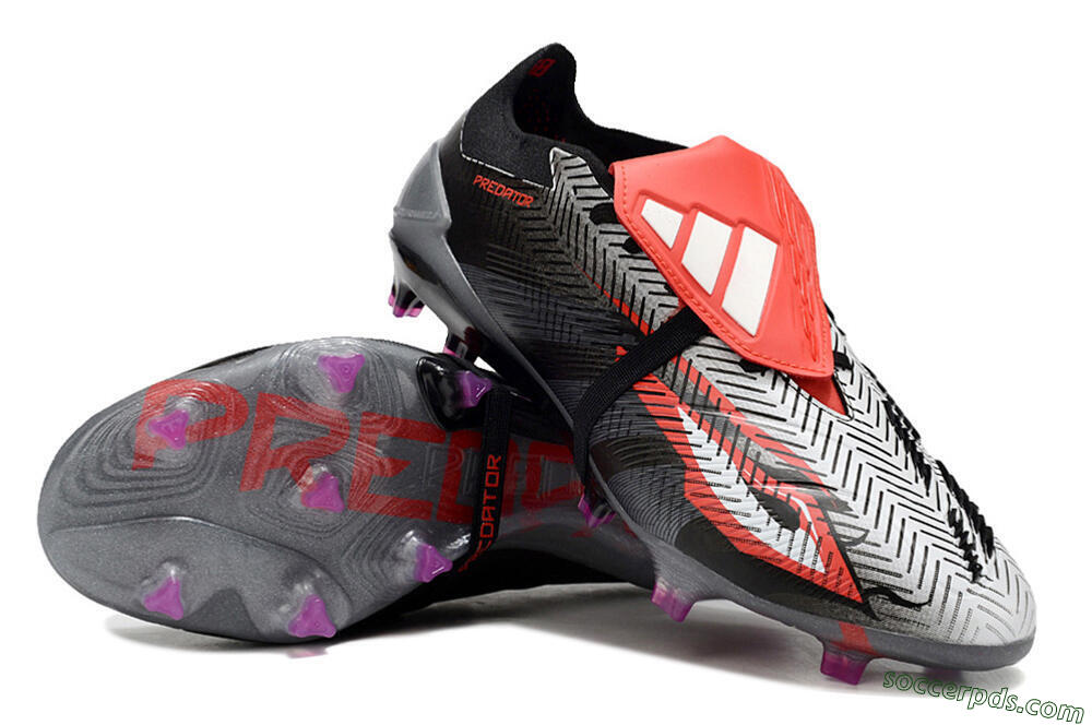 Adidas Predator Elite Foldover Tongue FG Low-Tops Football Boots - Black/White/Red 3