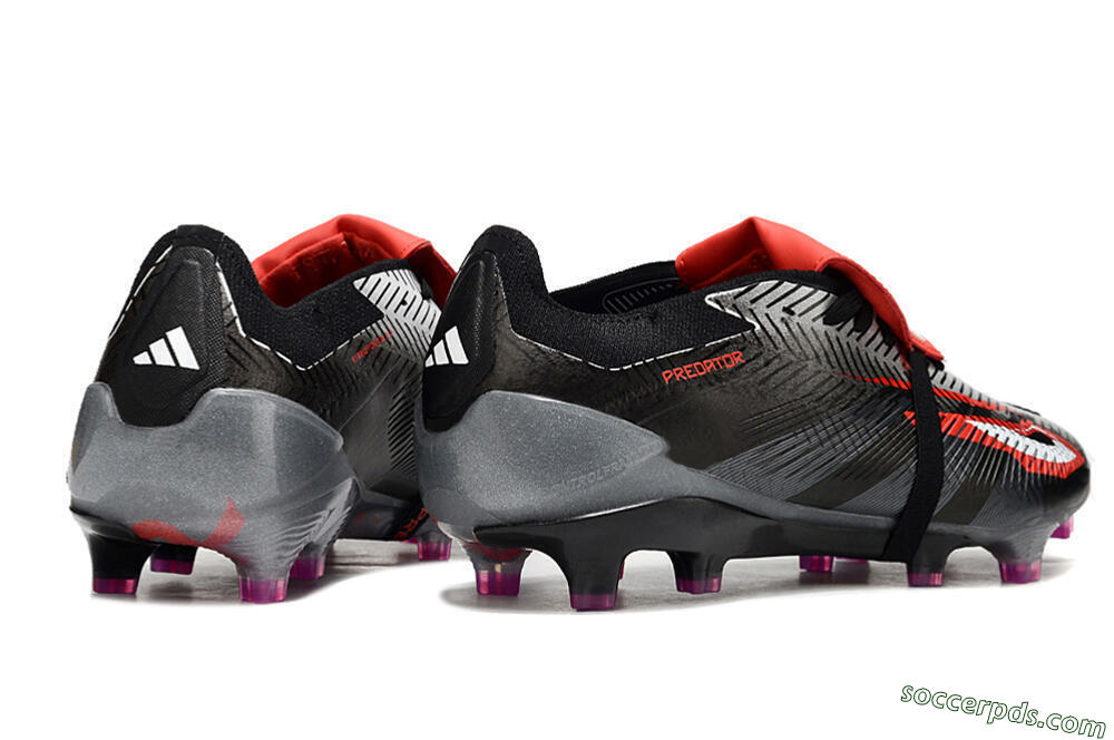 Adidas Predator Elite Foldover Tongue FG Low-Tops Football Boots - Black/White/Red 6