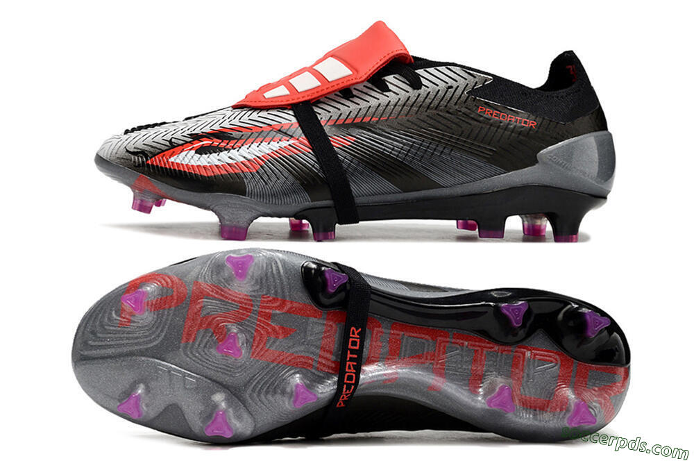 Adidas Predator Elite Foldover Tongue FG Low-Tops Football Boots - Black/White/Red 0
