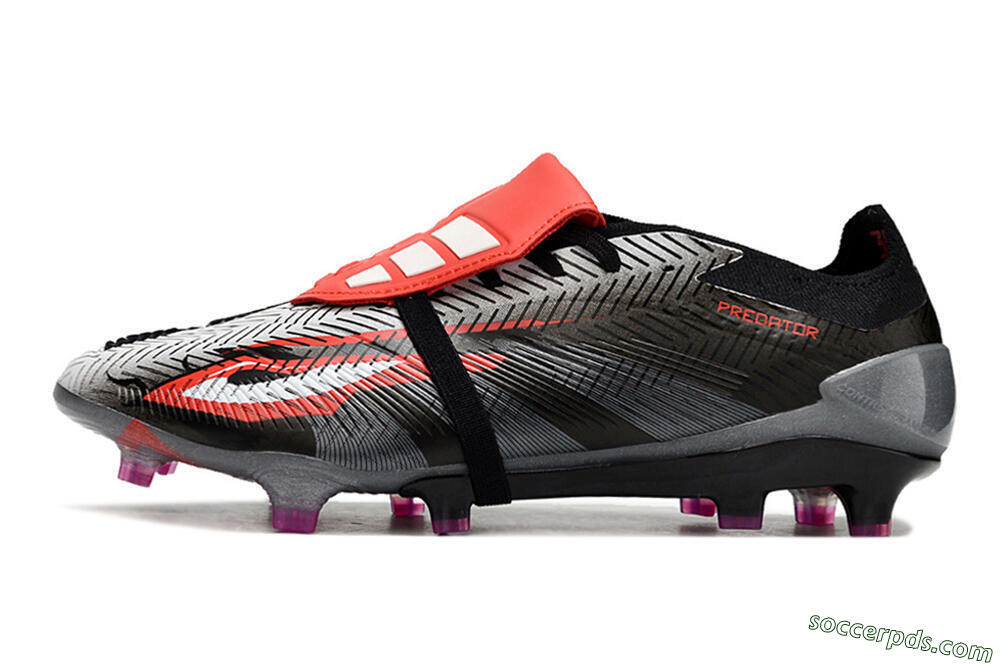 Adidas Predator Elite Foldover Tongue FG Low-Tops Football Boots - Black/White/Red 2