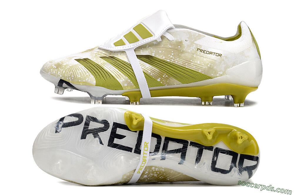 Adidas Predator Elite Foldover Tongue FG Low-Tops Football Boots - White/Green/Black 0