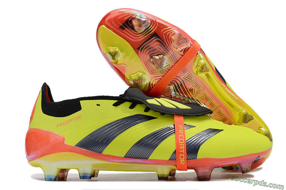 Adidas Predator Elite Foldover Tongue FG Low-Tops Football Boots - Yellow/Black/Red 1