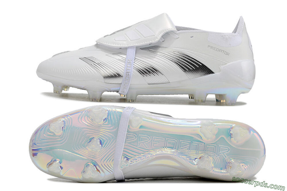 Adidas Predator Elite Foldover Tongue FG Low-Tops Football Boots - Beige/White/Silver 0