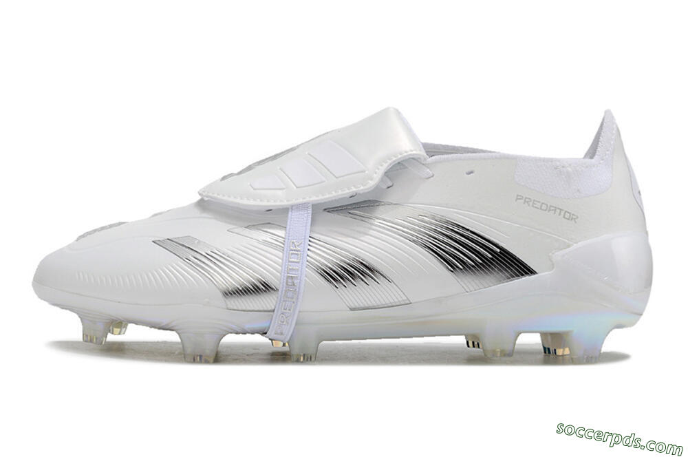 Adidas Predator Elite Foldover Tongue FG Low-Tops Football Boots - Beige/White/Silver 2