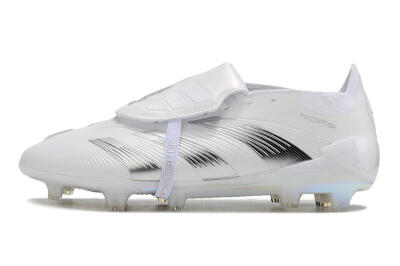 Adidas Predator Elite Foldover Tongue FG Low-Tops Football Boots - Beige/White/Silver