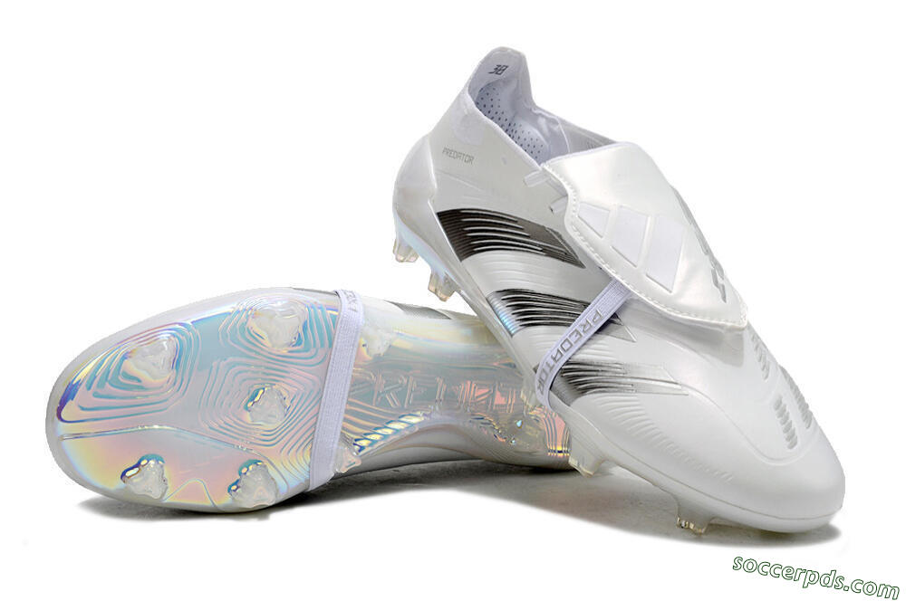 Adidas Predator Elite Foldover Tongue FG Low-Tops Football Boots - Beige/White/Silver 3