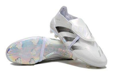 Adidas Predator Elite Foldover Tongue FG Low-Tops Football Boots - Beige/White/Silver