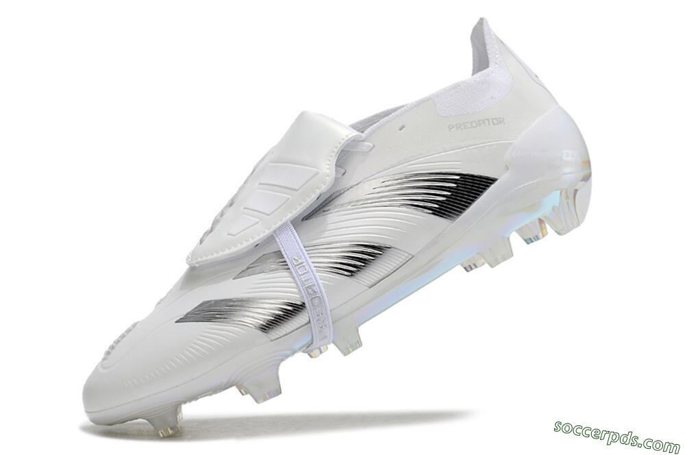 Adidas Predator Elite Foldover Tongue FG Low-Tops Football Boots - Beige/White/Silver 5