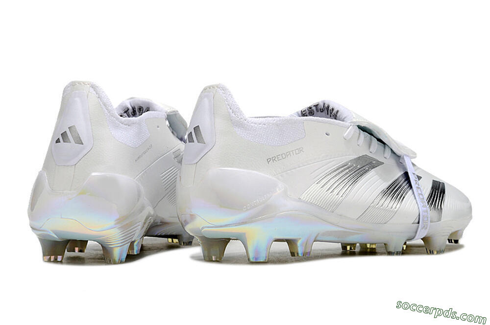 Adidas Predator Elite Foldover Tongue FG Low-Tops Football Boots - Beige/White/Silver 6