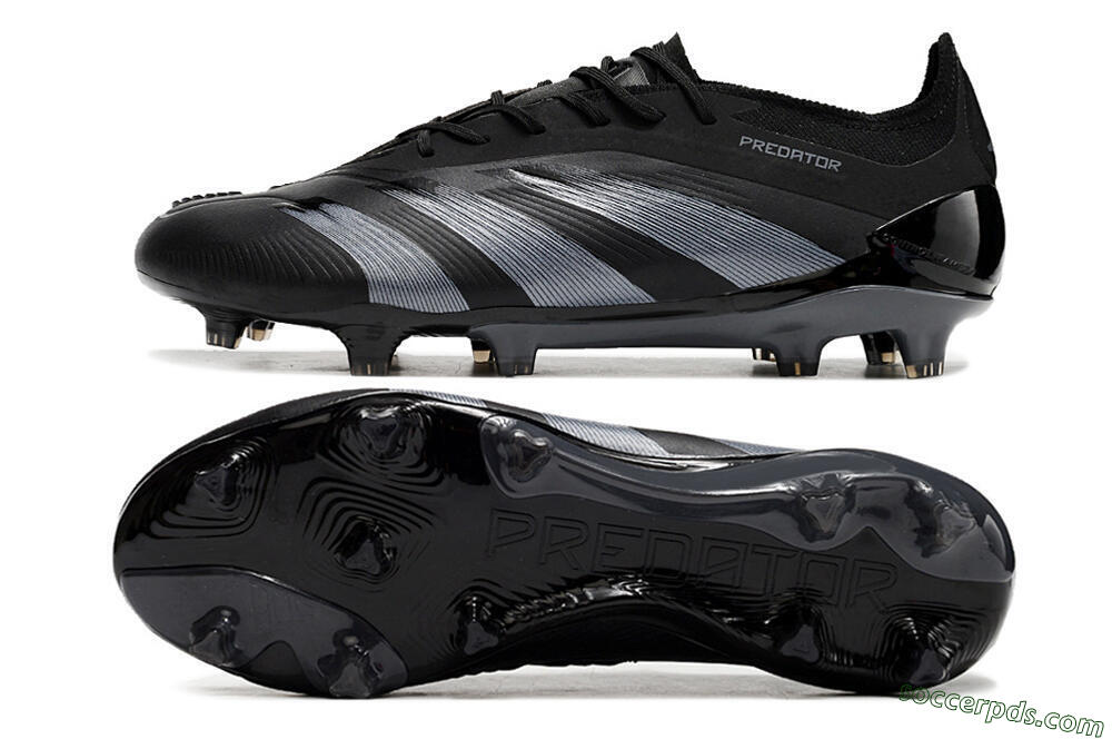 Adidas Predator Elite FG Low-Tops Football Boots - Black/Silver 0