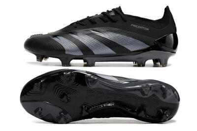 Adidas Predator Elite FG Low-Tops Football Boots - Black/Silver