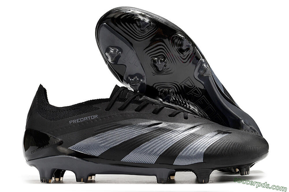 Adidas Predator Elite FG Low-Tops Football Boots - Black/Silver 1