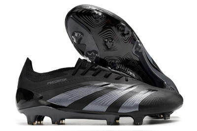 Adidas Predator Elite FG Low-Tops Football Boots - Black/Silver