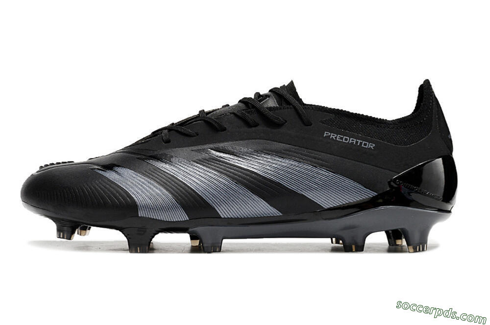 Adidas Predator Elite FG Low-Tops Football Boots - Black/Silver 2