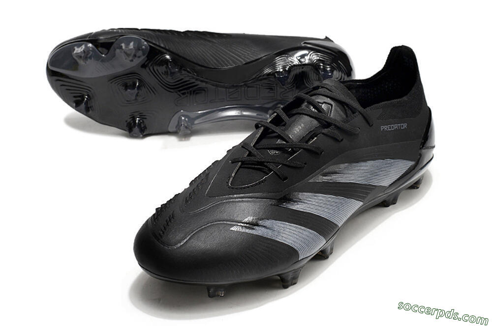 Adidas Predator Elite FG Low-Tops Football Boots - Black/Silver 3