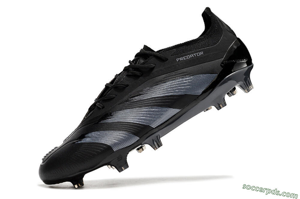 Adidas Predator Elite FG Low-Tops Football Boots - Black/Silver 5