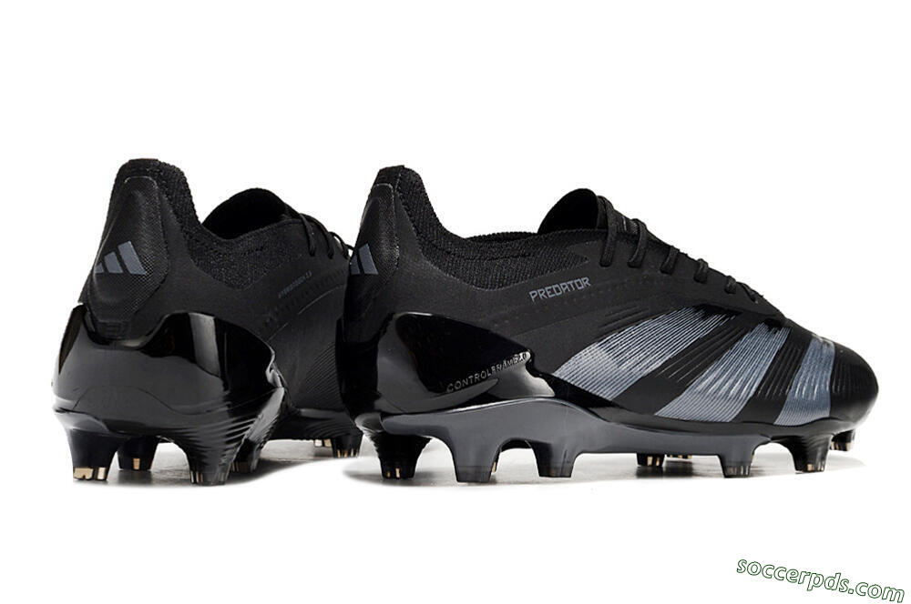 Adidas Predator Elite FG Low-Tops Football Boots - Black/Silver 6
