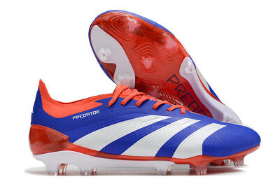 Adidas Predator Elite FG Low-Tops Football Boots - Blue/White/Red