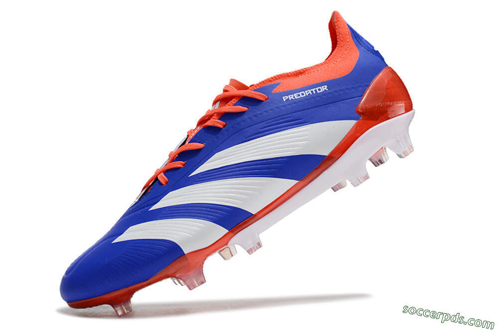Adidas Predator Elite FG Low-Tops Football Boots - Blue/White/Red 5