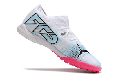 Puma Future Ultimate TF High-Tops Football Shoes - White/Black/Blue/Pink