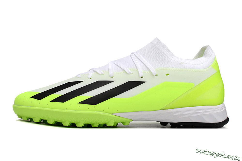 Adidas X Crazyfast.3 TF Low-Tops Football Shoes - White/Black/Yellow 2