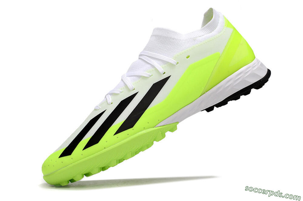 Adidas X Crazyfast.3 TF Low-Tops Football Shoes - White/Black/Yellow 5
