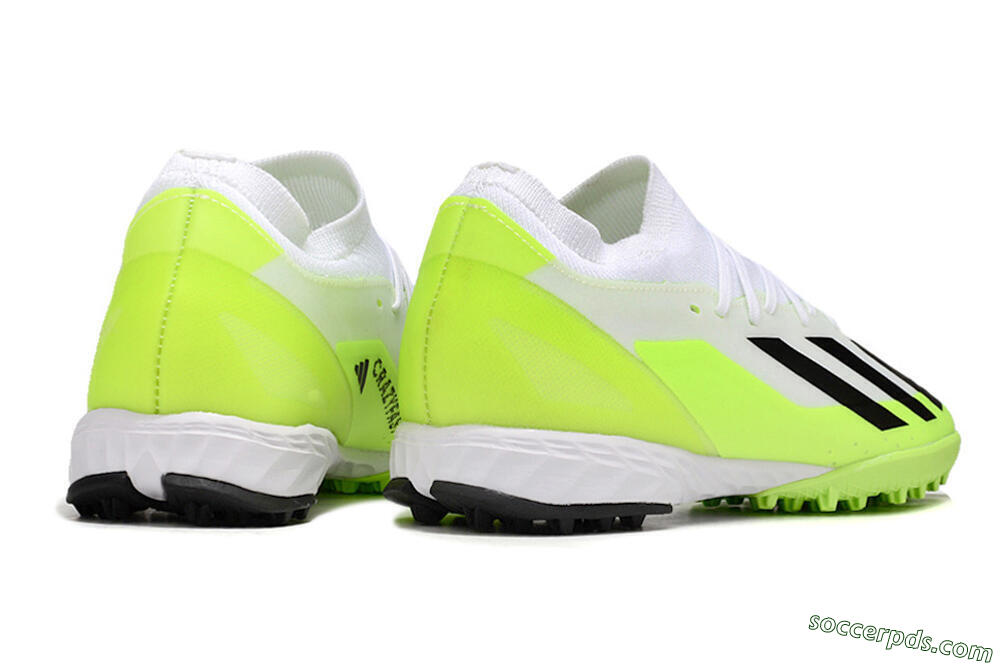 Adidas X Crazyfast.3 TF Low-Tops Football Shoes - White/Black/Yellow 6