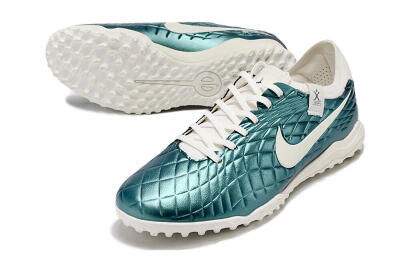 Nike Tiempo Legend 10 Pro TF Low-Tops Football Shoes - Jade/White