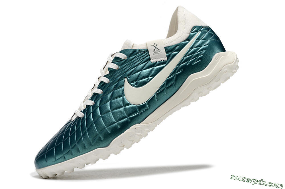 Nike Tiempo Legend 10 Pro TF Low-Tops Football Shoes - Jade/White 5