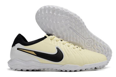 Nike Tiempo Legend 10 Pro TF Low-Tops Football Shoes - Beige/Black/White
