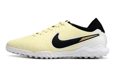 Nike Tiempo Legend 10 Pro TF Low-Tops Football Shoes - Beige/Black/White