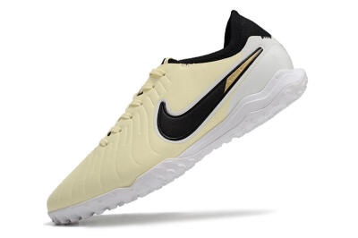 Nike Tiempo Legend 10 Pro TF Low-Tops Football Shoes - Beige/Black/White